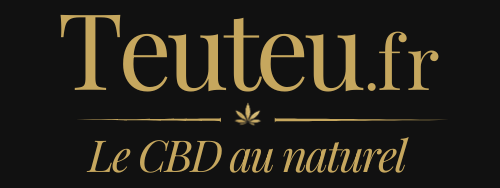 Logo du site Teuteu.fr, le CBD au naturel. Fleurs, résine, huiles externes. Production française