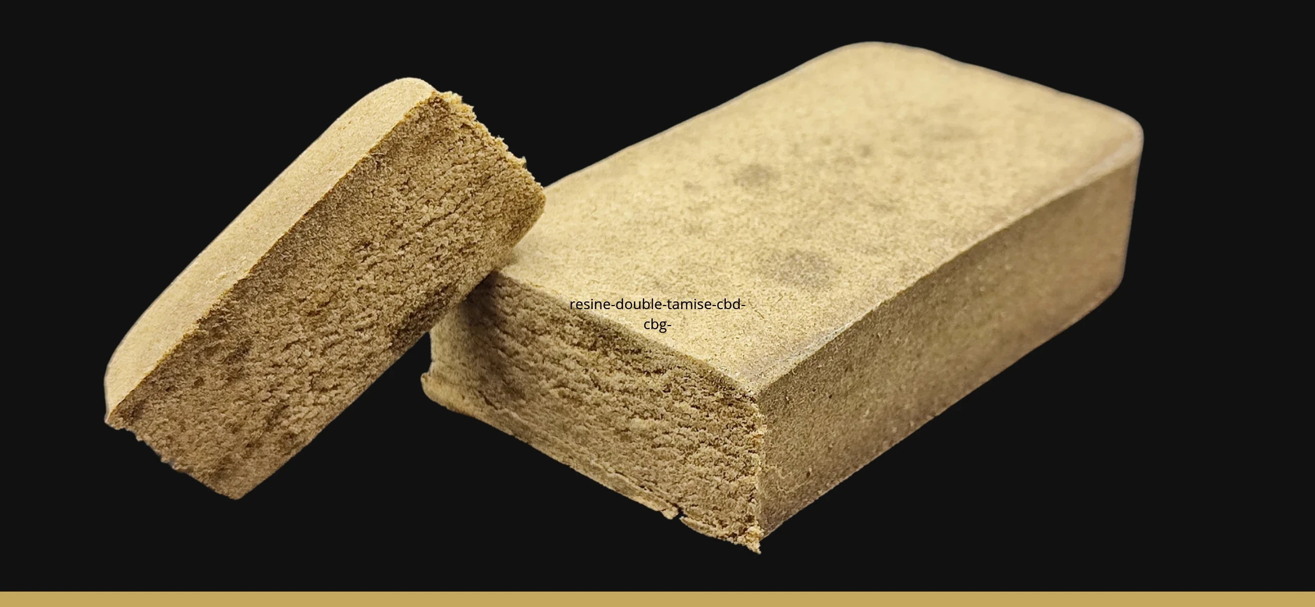 Résine de CBD ou de CBG double tamisée produit en agriculture biologique.