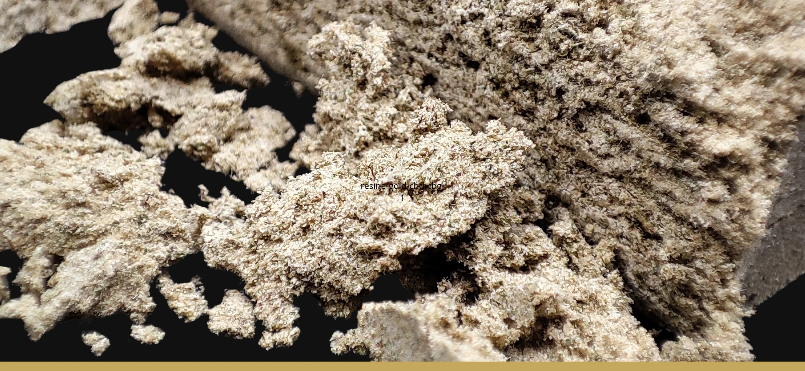 Résine gold de CBD produit en agriculture biologique.